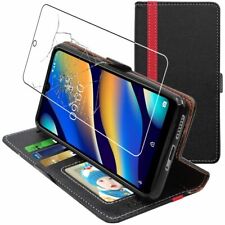Coque + VERRE Trempé Wiko View3 Lite Etui Portefeuille Housse Porte-Cartes