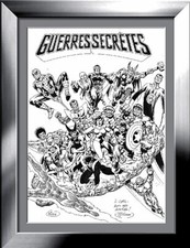JEAN-YVES MITTON: Planche originale Marvel Guerres secrètes Re-cover Spidey 66