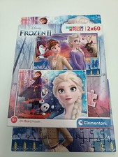 2 PUZZLES CLEMENTONI DISNEY LA REINE DES NEIGES 2 X 60 PIECES 27 X 19 CM