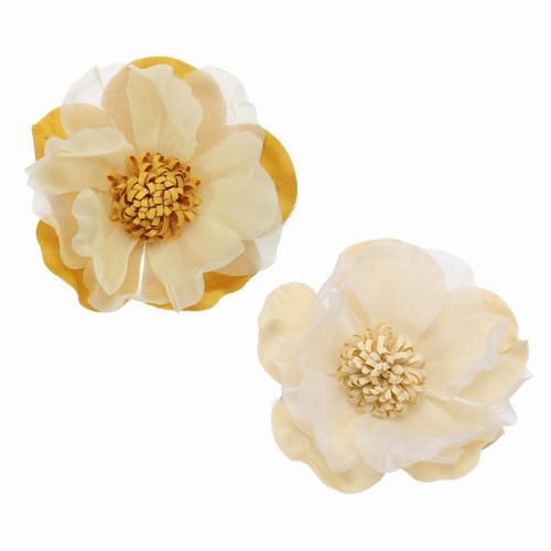 Broche fleur tissu grande - tissu,