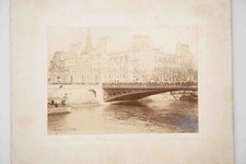 PHOTO ARGENTIQUE  PARIS FORMAT 8,5X11,5cm CIRCA 1890 HOTEL DE VILLE
