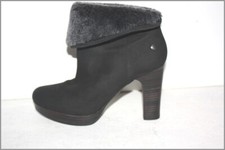 UGG Bottines boots à Revers Fourrure S/N 1003614 Cuir Noir 38 TBE