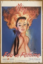 AFFICHE ANCIENNE FOU DE FEMME