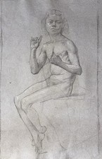 Dessin Ancien Crayon Noir