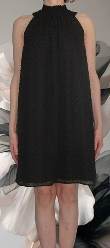 Robe été mousseline noir