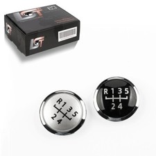 2x Pommeau Emblème 5 engrenages Argenté Plaque pour VW Multivan V T5 VI T6