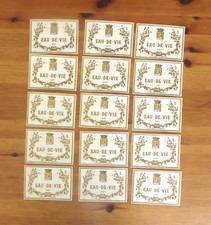 15 ANCIENNES ETIQUETTES-EAU DE