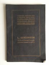 catalogue commercial L. GUGENHEIM N°14 chauffage vapeur eau chaude HEINTZ 1912
