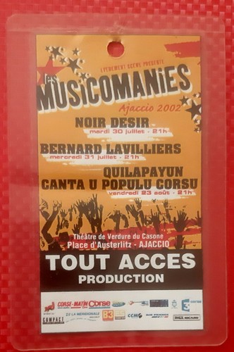 Pass acces backstage concert - acces,