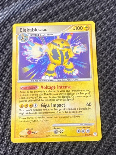 Carte pokémon elekable 130 - carte, 3/130