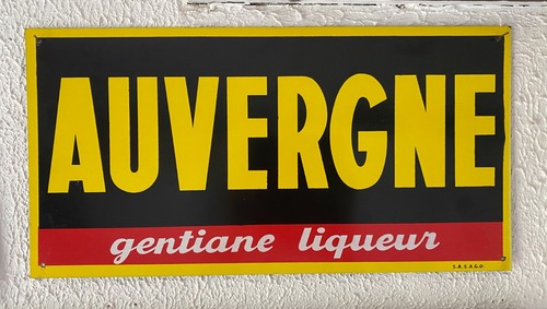 Ancienne plaque tole auvergne - plaque,
