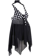 Tankini de maternité effet résille taille 36 noir blanc maillot de bain grossesse neuf