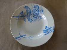 Assiette creuse Terre de Fer P. Dauphin 34 rue de Sèvres Paris Oiseau