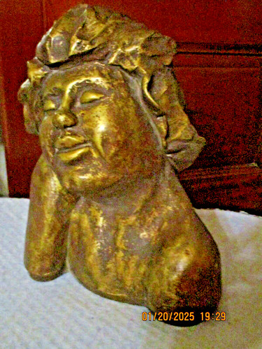 Sculpture statue buste angelot - sculpture,