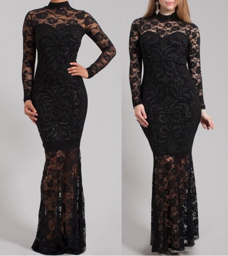Plus size black lace sparkling - plus,