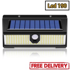 Lampe Solaire Murale 190 LED avec Détecteur de Mouvement, Éclairage Extérieur...