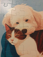 Puzzle pièces chien chat - chien,