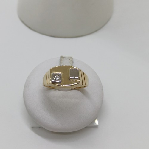 Bague homme jaune blanc - bague,