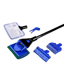 Aquarium Brosse Nettoyage Verre Outil Algue Grattoir Clip Manche Long Cinq en Un