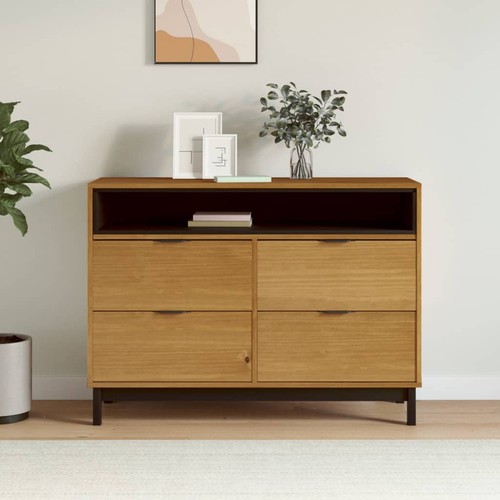 Commode flam 110x40x80 bois - flam,