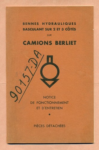 Camion berliet notice - camion,