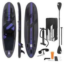 SUP Stand up paddle board gonflable avec siège kayak amovible noir 120 kg 320 cm