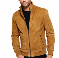 Blouson bomber veste en cuir