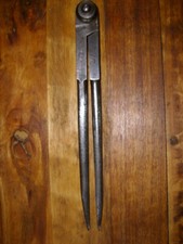 compas traçage métal pointes sèches estampillé goldenberg et Cygne 20 cm