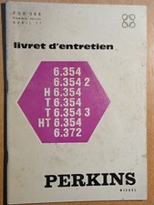 PERKINS moteur 6354 6.354 - 1971 : notice d'utilisation et d'entretien