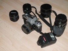 Appareil photo argentique Minolta x300 avec 2 objectifs 1 zoom 1 doubleur focale