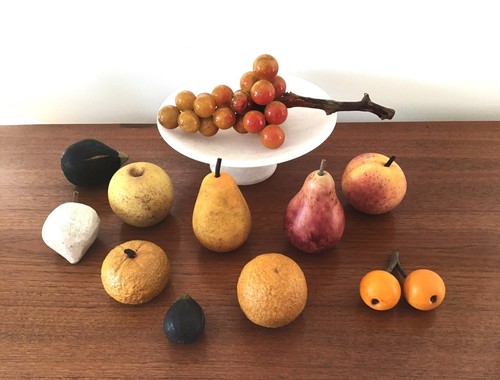 Ensemble fruits marbre - 11,