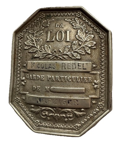 Plaque garde particulier - de,
