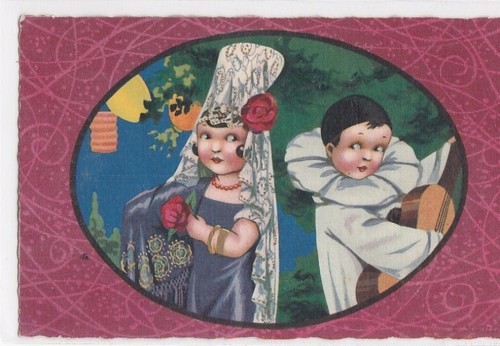Cpa fantaisie comedia dell - cpa,