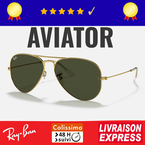 Ray ban aviator doré - aviator, 58-14