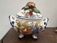 Small antique majolica ceramic - antique,
