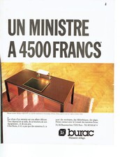 Publicité Advertising 088  1985   mobilier bureau Ministre Burac Mélodie