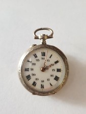 Montre gousset ancienne en argent massif remontage manuel 27 mm RefV843