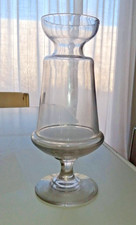 ancien vase à jacinthe ou à bulbe en verre transparent