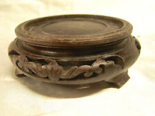 SOCLE BOIS SCULPTE SUPPORT VASE STATUE ASIATIQUE CHINE CHINESE