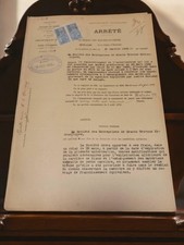 Document ancien vintage arrêté préfectoral Bouches-du-Rhône Marseille 1930-1940