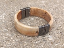 Ancien Bracelet Jonc Monture Argent Massif Napoléon III - 40,3 g Bijoux Vintage