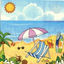 Serviettes en papier vacances