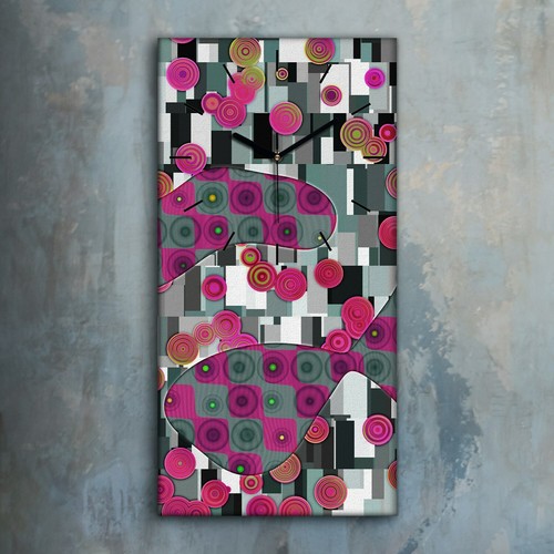 Horloge décorative sur toile