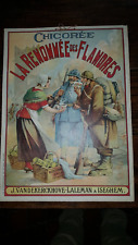 "Chicorée La Renommée des Flandres" 33x45 plaque carton 1915 - Superbe