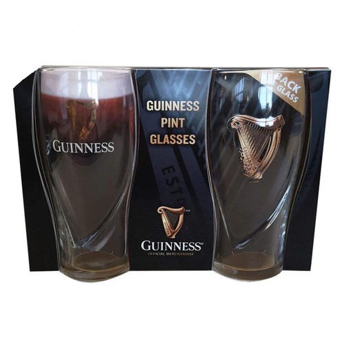 Guinness pack pint glass - glass, set