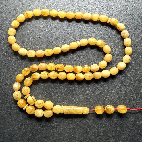 Baltic amber tasbih perles - amber,