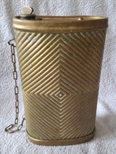 GOURDE STYLE FLASQUE En Cuivre Chaufferette Décoré Bouchon CIRCA 1900