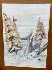 Aquarelle : Chasse à la