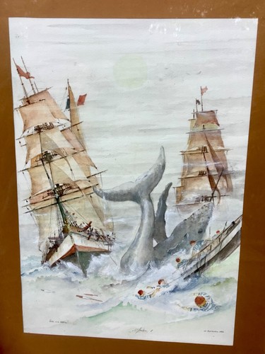 Aquarelle chasse à - :,