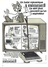 Publicité Advertising 0924  1975   Bissel  II 5000  un vrai balai mécanique